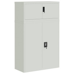 vidaXL Aktenschrank Hellgrau 90x40x145 cm Stahl