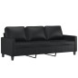 vidaXL 2-tlg. Sofagarnitur mit Kissen Schwarz Kunstleder vidaXL 2-tlg. Sofagarnitur mit Kissen Schwarz Kunstleder