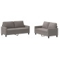 vidaXL 2-tlg. Sofagarnitur mit Kissen Taupe Stoff vidaXL 2-tlg. Sofagarnitur mit Kissen Taupe Stoff