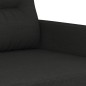 vidaXL 3-tlg. Sofagarnitur mit Kissen Schwarz Stoff vidaXL 3-tlg. Sofagarnitur mit Kissen Schwarz Stoff