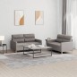 vidaXL 2-tlg. Sofagarnitur mit Kissen Taupe Stoff vidaXL 2-tlg. Sofagarnitur mit Kissen Taupe Stoff