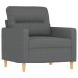 vidaXL 4-tlg. Sofagarnitur mit Kissen Dunkelgrau Stoff vidaXL 4-tlg. Sofagarnitur mit Kissen Dunkelgrau Stoff