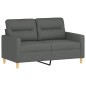 vidaXL 4-tlg. Sofagarnitur mit Kissen Dunkelgrau Stoff vidaXL 4-tlg. Sofagarnitur mit Kissen Dunkelgrau Stoff