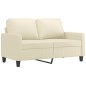 vidaXL 3-tlg. Sofagarnitur mit Kissen Creme Kunstleder vidaXL 3-tlg. Sofagarnitur mit Kissen Creme Kunstleder