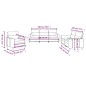 vidaXL 3-tlg. Sofagarnitur mit Kissen Creme Stoff vidaXL 3-tlg. Sofagarnitur mit Kissen Creme Stoff