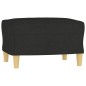 vidaXL 3-tlg. Sofagarnitur mit Kissen Schwarz Stoff vidaXL 3-tlg. Sofagarnitur mit Kissen Schwarz Stoff