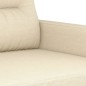 vidaXL 3-tlg. Sofagarnitur mit Kissen Creme Stoff vidaXL 3-tlg. Sofagarnitur mit Kissen Creme Stoff