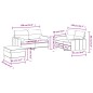 vidaXL 3-tlg. Sofagarnitur mit Kissen Creme Stoff vidaXL 3-tlg. Sofagarnitur mit Kissen Creme Stoff