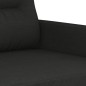 vidaXL 3-tlg. Sofagarnitur mit Kissen Schwarz Stoff vidaXL 3-tlg. Sofagarnitur mit Kissen Schwarz Stoff