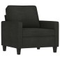 vidaXL 3-tlg. Sofagarnitur mit Kissen Schwarz Stoff vidaXL 3-tlg. Sofagarnitur mit Kissen Schwarz Stoff
