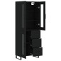 Highboard Schwarz 69,5x34x180 cm Holzwerkstoff Highboard Schwarz 69,5x34x180 cm Holzwerkstoff