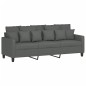 vidaXL 3-tlg. Sofagarnitur mit Kissen Dunkelgrau Stoff vidaXL 3-tlg. Sofagarnitur mit Kissen Dunkelgrau Stoff