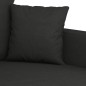 vidaXL 2-tlg. Sofagarnitur mit Kissen Schwarz Stoff vidaXL 2-tlg. Sofagarnitur mit Kissen Schwarz Stoff