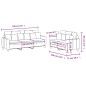 vidaXL 2-tlg. Sofagarnitur mit Kissen Dunkelgrau Stoff vidaXL 2-tlg. Sofagarnitur mit Kissen Dunkelgrau Stoff