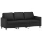 vidaXL 2-tlg. Sofagarnitur mit Kissen Schwarz Kunstleder vidaXL 2-tlg. Sofagarnitur mit Kissen Schwarz Kunstleder