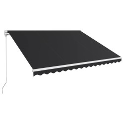 vidaXL Einziehbare Markise Handbetrieben 400 x 300 cm Anthrazit