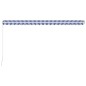 vidaXL Einziehbare Markise Handbetrieben 500 x 300 cm Blau und Weiß vidaXL Einziehbare Markise Handbetrieben 500 x 300 cm Blau und Weiß