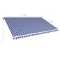 vidaXL Einziehbare Markise Handbetrieben 500 x 300 cm Blau und Weiß vidaXL Einziehbare Markise Handbetrieben 500 x 300 cm Blau und Weiß