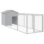 vidaXL Hundehütte mit Dach Hellgrau 117x405x123 cm Verzinkter Stahl vidaXL Hundehütte mit Dach Hellgrau 117x405x123 cm Verzinkter Stahl
