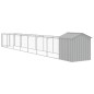 vidaXL Hundehütte mit Dach Hellgrau 117x813x123 cm Verzinkter Stahl vidaXL Hundehütte mit Dach Hellgrau 117x813x123 cm Verzinkter Stahl