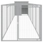 vidaXL Hundehütte mit Auslauf Hellgrau 110x609x110 cm Verzinkter Stahl vidaXL Hundehütte mit Auslauf Hellgrau 110x609x110 cm Verzinkter Stahl