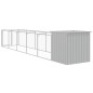 vidaXL Hundehütte mit Auslauf Hellgrau 110x609x110 cm Verzinkter Stahl vidaXL Hundehütte mit Auslauf Hellgrau 110x609x110 cm Verzinkter Stahl