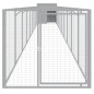 vidaXL Hundehütte mit Auslauf Hellgrau 110x1017x110cm Verzinkter Stahl vidaXL Hundehütte mit Auslauf Hellgrau 110x1017x110cm Verzinkter Stahl