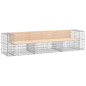 vidaXL Gartenbank aus Gabionen 287x71x65,5 cm Massivholz Kiefer vidaXL Gartenbank aus Gabionen 287x71x65,5 cm Massivholz Kiefer