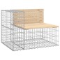vidaXL Gartenbank aus Gabionen 287x71x65,5 cm Massivholz Kiefer vidaXL Gartenbank aus Gabionen 287x71x65,5 cm Massivholz Kiefer