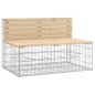 vidaXL Gartenbank aus Gabionen 287x71x65,5 cm Massivholz Kiefer vidaXL Gartenbank aus Gabionen 287x71x65,5 cm Massivholz Kiefer