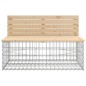 vidaXL Gartenbank aus Gabionen 287x71x65,5 cm Massivholz Kiefer vidaXL Gartenbank aus Gabionen 287x71x65,5 cm Massivholz Kiefer