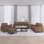 vidaXL 4-tlg. Sofagarnitur mit Kissen Braun Stoff vidaXL 4-tlg. Sofagarnitur mit Kissen Braun Stoff