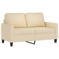 vidaXL 3-tlg. Sofagarnitur mit Kissen Creme Stoff vidaXL 3-tlg. Sofagarnitur mit Kissen Creme Stoff