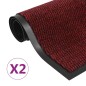 vidaXL Schmutzfangmatten 2 Stk. Rechteckig Getuftet 40x60 cm Rot vidaXL Schmutzfangmatten 2 Stk. Rechteckig Getuftet 40x60 cm Rot