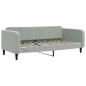 vidaXL Tagesbett Ausziehbar mit Schubladen Hellgrau 90x190 cm Samt vidaXL Tagesbett Ausziehbar mit Schubladen Hellgrau 90x190 cm Samt