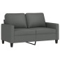 vidaXL 2-tlg. Sofagarnitur mit Kissen Dunkelgrau Stoff vidaXL 2-tlg. Sofagarnitur mit Kissen Dunkelgrau Stoff