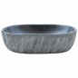 vidaXL Aufsatzwaschbecken Schwarz und Grau Oval 47x33x13 cm Keramik vidaXL Aufsatzwaschbecken Schwarz und Grau Oval 47x33x13 cm Keramik