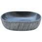 vidaXL Aufsatzwaschbecken Schwarz und Grau Oval 47x33x13 cm Keramik vidaXL Aufsatzwaschbecken Schwarz und Grau Oval 47x33x13 cm Keramik