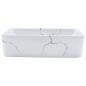 vidaXL Aufsatzwaschbecken Weiß Rechteckig 46x35,5x13cm Keramik vidaXL Aufsatzwaschbecken Weiß Rechteckig 46x35,5x13cm Keramik