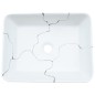 vidaXL Aufsatzwaschbecken Weiß Rechteckig 46x35,5x13cm Keramik vidaXL Aufsatzwaschbecken Weiß Rechteckig 46x35,5x13cm Keramik
