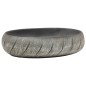 vidaXL Aufsatzwaschbecken Schwarz und Grau Oval 59x40x15 cm Keramik vidaXL Aufsatzwaschbecken Schwarz und Grau Oval 59x40x15 cm Keramik