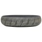 vidaXL Aufsatzwaschbecken Schwarz und Grau Oval 59x40x15 cm Keramik vidaXL Aufsatzwaschbecken Schwarz und Grau Oval 59x40x15 cm Keramik