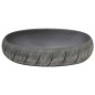 vidaXL Aufsatzwaschbecken Schwarz und Grau Oval 59x40x15 cm Keramik vidaXL Aufsatzwaschbecken Schwarz und Grau Oval 59x40x15 cm Keramik
