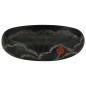 vidaXL Aufsatzwaschbecken Schwarz Oval 59x40x15 cm Keramik vidaXL Aufsatzwaschbecken Schwarz Oval 59x40x15 cm Keramik