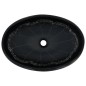 vidaXL Aufsatzwaschbecken Schwarz Oval 59x40x15 cm Keramik vidaXL Aufsatzwaschbecken Schwarz Oval 59x40x15 cm Keramik