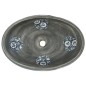 vidaXL Aufsatzwaschbecken Grau Oval 59x40x15 cm Keramik vidaXL Aufsatzwaschbecken Grau Oval 59x40x15 cm Keramik