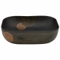 vidaXL Aufsatzwaschbecken Schwarz Rechteckig 48x37,5x13,5 cm Keramik vidaXL Aufsatzwaschbecken Schwarz Rechteckig 48x37,5x13,5 cm Keramik