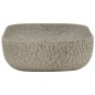 vidaXL Aufsatzwaschbecken Grau Rechteckig 48x37,5x13,5 cm Keramik