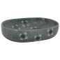 vidaXL Aufsatzwaschbecken Blau Oval 59x40x14 cm Keramik vidaXL Aufsatzwaschbecken Blau Oval 59x40x14 cm Keramik