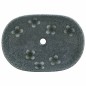 vidaXL Aufsatzwaschbecken Blau Oval 59x40x14 cm Keramik vidaXL Aufsatzwaschbecken Blau Oval 59x40x14 cm Keramik